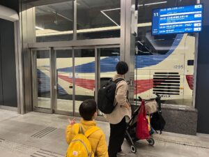 八重洲バスターミナルでバスに乗る
